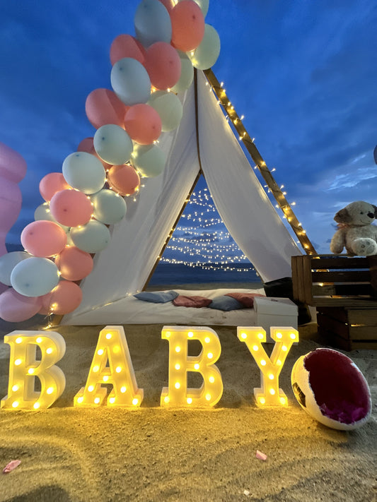 Gender Reveal Acapulco - Paquete TIPI + PIECITOS AZUL Y ROSA