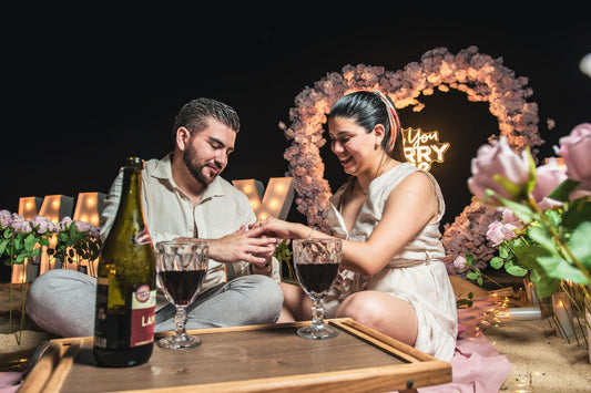 PROPUESTA DE MATRIMONIO EN ACAPULCO - PAQUETE CORAZÓN DE ROSAS Y LETRAS MARRY ME
