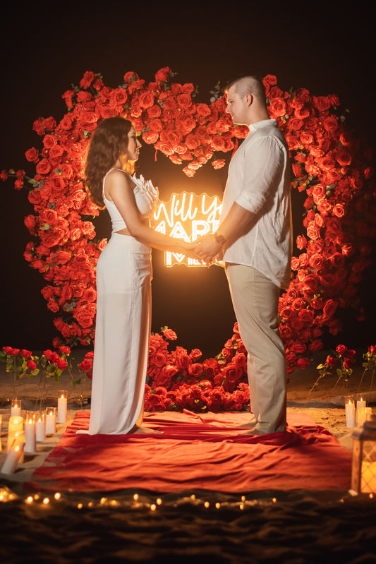 Propuesta de matrimonio en Acapulco- Paquete Corazón de Rosas Rojo