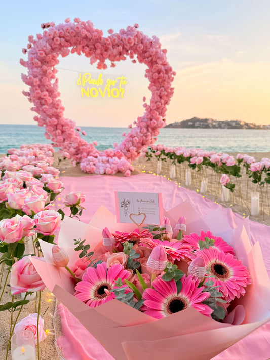 Propuesta de noviazgo en Acapulco- Paquete Corazón Puedo Ser tu Novio